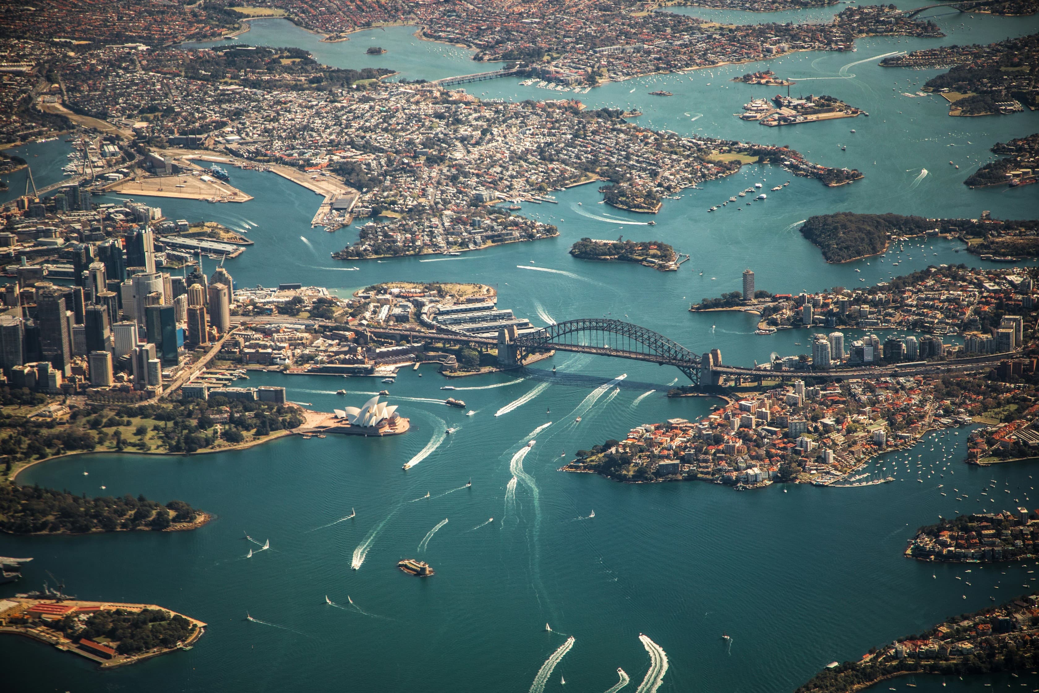 Sydney Harbour aerial view